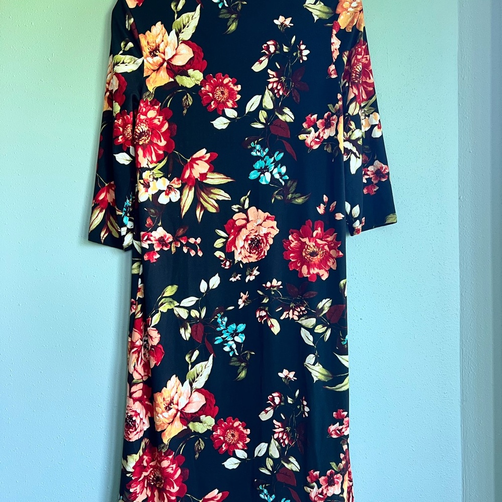 Floral Black Kimono